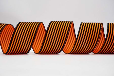 Striped Wired Ribbon_KF6685GC-41-53_Orange